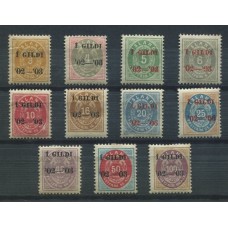 ISLANDIA 1902 Yv 23A/33 SERIE DE SELLOS TIPO COMPLETA NUEVA CON GOMA DE GRAN CALIDAD 121 €